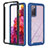 Coque Rebord Contour Silicone et Vitre Transparente Housse Etui 360 Degres YB1 pour Samsung Galaxy S20 FE 4G Bleu