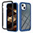 Coque Rebord Contour Silicone et Vitre Transparente Housse Etui 360 Degres YB2 pour Apple iPhone 13 Bleu