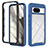 Coque Rebord Contour Silicone et Vitre Transparente Housse Etui 360 Degres YB2 pour Google Pixel 8 5G Bleu