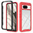 Coque Rebord Contour Silicone et Vitre Transparente Housse Etui 360 Degres YB2 pour Google Pixel 8 5G Rouge