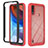 Coque Rebord Contour Silicone et Vitre Transparente Housse Etui 360 Degres YB2 pour Motorola Moto E7 Power Rouge