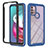 Coque Rebord Contour Silicone et Vitre Transparente Housse Etui 360 Degres YB2 pour Motorola Moto G30 Bleu