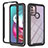 Coque Rebord Contour Silicone et Vitre Transparente Housse Etui 360 Degres YB2 pour Motorola Moto G30 Noir