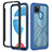 Coque Rebord Contour Silicone et Vitre Transparente Housse Etui 360 Degres YB2 pour Realme C25Y India Bleu