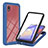 Coque Rebord Contour Silicone et Vitre Transparente Housse Etui 360 Degres YB2 pour Samsung Galaxy A01 Core Bleu