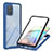 Coque Rebord Contour Silicone et Vitre Transparente Housse Etui 360 Degres YB2 pour Samsung Galaxy A71 5G Bleu