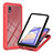 Coque Rebord Contour Silicone et Vitre Transparente Housse Etui 360 Degres YB2 pour Samsung Galaxy M01 Core Rouge