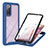 Coque Rebord Contour Silicone et Vitre Transparente Housse Etui 360 Degres YB2 pour Samsung Galaxy S20 FE 4G Bleu