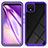 Coque Rebord Contour Silicone et Vitre Transparente Housse Etui 360 Degres ZJ1 pour Google Pixel 4 XL Violet Clair