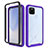 Coque Rebord Contour Silicone et Vitre Transparente Housse Etui 360 Degres ZJ1 pour Google Pixel 4a 5G Violet Clair