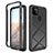 Coque Rebord Contour Silicone et Vitre Transparente Housse Etui 360 Degres ZJ1 pour Google Pixel 5a 5G Noir