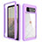 Coque Rebord Contour Silicone et Vitre Transparente Housse Etui 360 Degres ZJ1 pour Google Pixel 6 5G Violet Clair