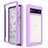 Coque Rebord Contour Silicone et Vitre Transparente Housse Etui 360 Degres ZJ1 pour Google Pixel 6a 5G Violet Clair