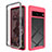 Coque Rebord Contour Silicone et Vitre Transparente Housse Etui 360 Degres ZJ1 pour Google Pixel 7 Pro 5G Rose Rouge