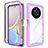 Coque Rebord Contour Silicone et Vitre Transparente Housse Etui 360 Degres ZJ1 pour Huawei Honor Magic4 Lite 4G Violet Clair