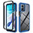 Coque Rebord Contour Silicone et Vitre Transparente Housse Etui 360 Degres ZJ1 pour Motorola Moto G 5G (2023) Bleu