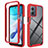 Coque Rebord Contour Silicone et Vitre Transparente Housse Etui 360 Degres ZJ1 pour Motorola Moto G 5G (2023) Rouge