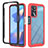 Coque Rebord Contour Silicone et Vitre Transparente Housse Etui 360 Degres ZJ1 pour Oppo A16 Rouge