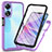 Coque Rebord Contour Silicone et Vitre Transparente Housse Etui 360 Degres ZJ1 pour Oppo A58 5G Violet Clair