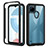 Coque Rebord Contour Silicone et Vitre Transparente Housse Etui 360 Degres ZJ1 pour Realme C21Y Noir