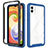 Coque Rebord Contour Silicone et Vitre Transparente Housse Etui 360 Degres ZJ1 pour Samsung Galaxy A04 4G Bleu