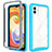 Coque Rebord Contour Silicone et Vitre Transparente Housse Etui 360 Degres ZJ1 pour Samsung Galaxy A04 4G Bleu Ciel