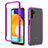Coque Rebord Contour Silicone et Vitre Transparente Housse Etui 360 Degres ZJ1 pour Samsung Galaxy A04s Violet