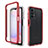 Coque Rebord Contour Silicone et Vitre Transparente Housse Etui 360 Degres ZJ1 pour Samsung Galaxy A13 4G Rouge