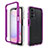 Coque Rebord Contour Silicone et Vitre Transparente Housse Etui 360 Degres ZJ1 pour Samsung Galaxy A13 4G Violet