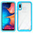 Coque Rebord Contour Silicone et Vitre Transparente Housse Etui 360 Degres ZJ1 pour Samsung Galaxy A20e Bleu Ciel