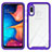 Coque Rebord Contour Silicone et Vitre Transparente Housse Etui 360 Degres ZJ1 pour Samsung Galaxy A20e Violet