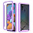 Coque Rebord Contour Silicone et Vitre Transparente Housse Etui 360 Degres ZJ1 pour Samsung Galaxy A21s Violet Clair