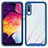 Coque Rebord Contour Silicone et Vitre Transparente Housse Etui 360 Degres ZJ1 pour Samsung Galaxy A30S Bleu