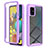 Coque Rebord Contour Silicone et Vitre Transparente Housse Etui 360 Degres ZJ1 pour Samsung Galaxy A51 4G Violet Clair