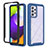 Coque Rebord Contour Silicone et Vitre Transparente Housse Etui 360 Degres ZJ1 pour Samsung Galaxy A52 5G Bleu