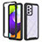 Coque Rebord Contour Silicone et Vitre Transparente Housse Etui 360 Degres ZJ1 pour Samsung Galaxy A52s 5G Noir