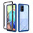 Coque Rebord Contour Silicone et Vitre Transparente Housse Etui 360 Degres ZJ1 pour Samsung Galaxy A71 4G A715 Bleu