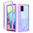 Coque Rebord Contour Silicone et Vitre Transparente Housse Etui 360 Degres ZJ1 pour Samsung Galaxy A71 4G A715 Violet Clair