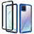 Coque Rebord Contour Silicone et Vitre Transparente Housse Etui 360 Degres ZJ1 pour Samsung Galaxy A81 Bleu