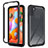 Coque Rebord Contour Silicone et Vitre Transparente Housse Etui 360 Degres ZJ1 pour Samsung Galaxy M11 Noir