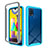 Coque Rebord Contour Silicone et Vitre Transparente Housse Etui 360 Degres ZJ1 pour Samsung Galaxy M31 Bleu Ciel