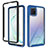 Coque Rebord Contour Silicone et Vitre Transparente Housse Etui 360 Degres ZJ1 pour Samsung Galaxy Note 10 Lite Bleu