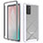 Coque Rebord Contour Silicone et Vitre Transparente Housse Etui 360 Degres ZJ1 pour Samsung Galaxy Note 20 5G Blanc