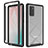 Coque Rebord Contour Silicone et Vitre Transparente Housse Etui 360 Degres ZJ1 pour Samsung Galaxy Note 20 5G Noir