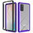 Coque Rebord Contour Silicone et Vitre Transparente Housse Etui 360 Degres ZJ1 pour Samsung Galaxy Note 20 5G Violet Clair