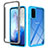 Coque Rebord Contour Silicone et Vitre Transparente Housse Etui 360 Degres ZJ1 pour Samsung Galaxy S20 Bleu Ciel