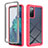 Coque Rebord Contour Silicone et Vitre Transparente Housse Etui 360 Degres ZJ1 pour Samsung Galaxy S20 FE 5G Rose Rouge