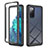 Coque Rebord Contour Silicone et Vitre Transparente Housse Etui 360 Degres ZJ1 pour Samsung Galaxy S20 Lite 5G Noir