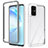 Coque Rebord Contour Silicone et Vitre Transparente Housse Etui 360 Degres ZJ1 pour Samsung Galaxy S20 Plus 5G Blanc