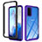 Coque Rebord Contour Silicone et Vitre Transparente Housse Etui 360 Degres ZJ1 pour Samsung Galaxy S20 Violet Clair